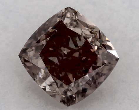 GIA 0.39 Carat Fancy Pink Brown-SI1 Cushion Modified Cut Diamond